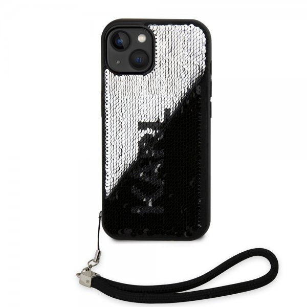 Karl Lagerfeld iPhone 15 Skal Sequin Svart