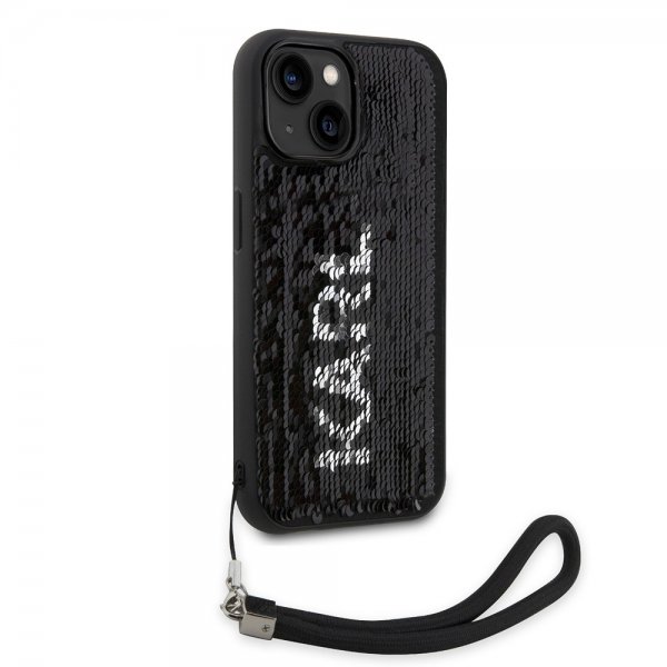 Karl Lagerfeld iPhone 15 Skal Sequin Svart
