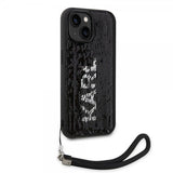 Karl Lagerfeld iPhone 15 Skal Sequin Svart