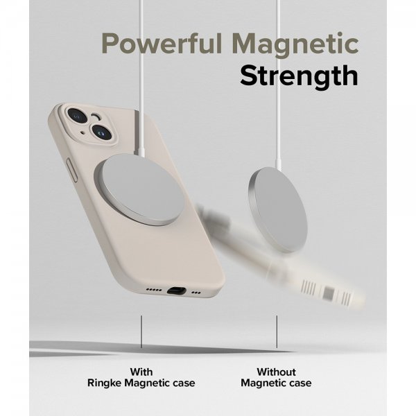Ringke iPhone 15 Skal Silicone Magnetic Stone
