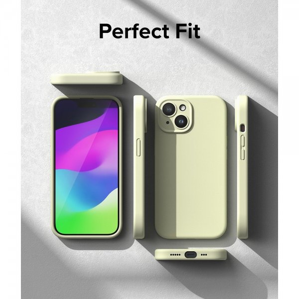 Ringke iPhone 15 Skal Silicone Magnetic Sunny Lime
