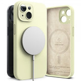 Ringke iPhone 15 Skal Silicone Magnetic Sunny Lime