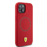Ferrari iPhone 15 Skal Silicone MagSafe Röd