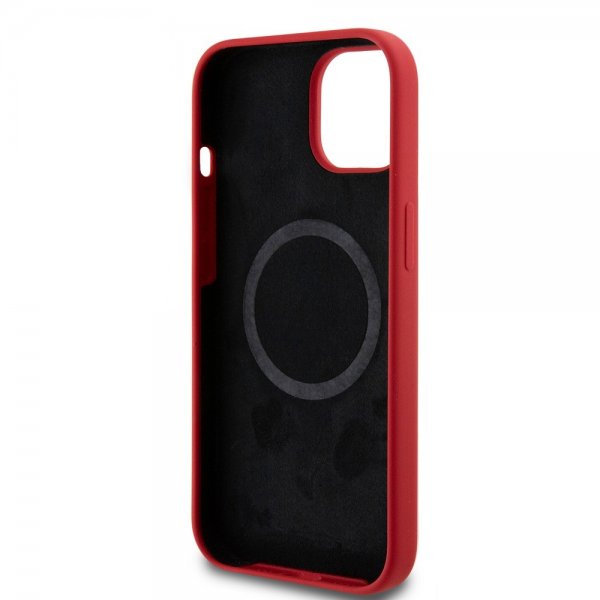 Ferrari iPhone 15 Skal Silicone MagSafe Röd
