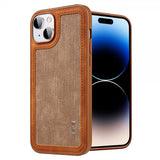 X-Level iPhone 15 Skal Skarvad Brun