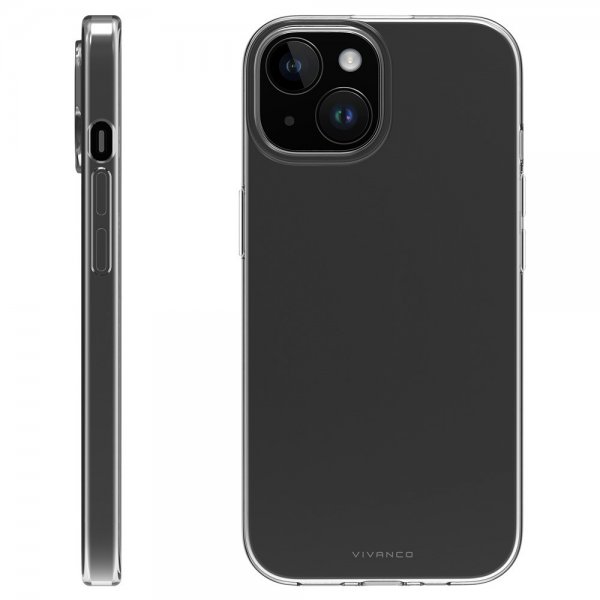 Vivanco iPhone 15 Skal Slim TPU Transparent