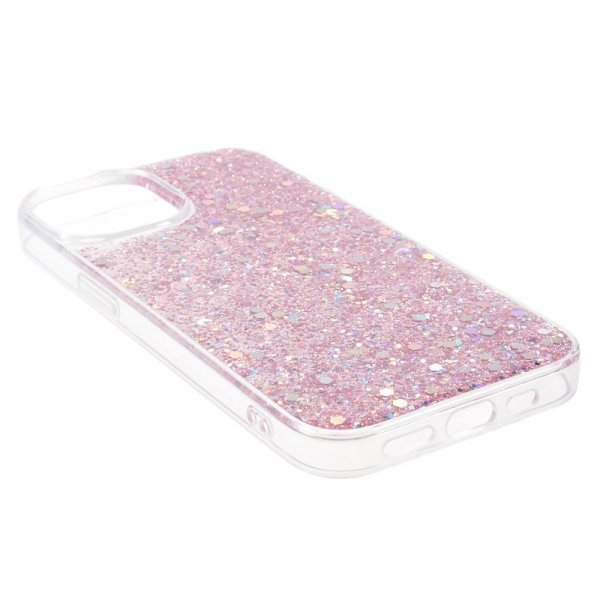 Nordic Covers iPhone 15 Skal Sparkle Series Blossom Pink