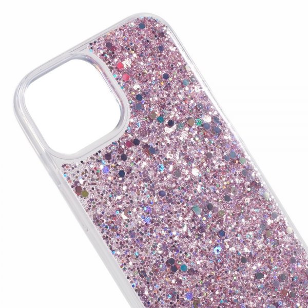 Nordic Covers iPhone 15 Skal Sparkle Series Blossom Pink