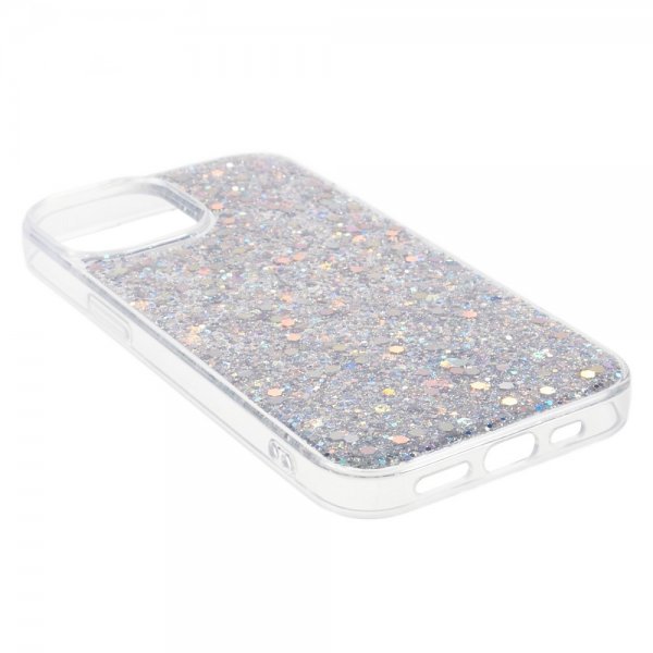 Nordic Covers iPhone 15 Skal Sparkle Series Stardust Silver