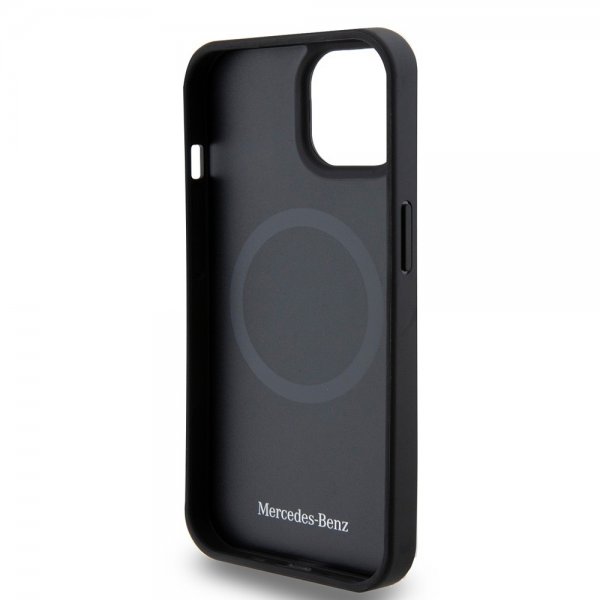 Mercedes Benz iPhone 15 Skal Star Pattern MagSafe Svart