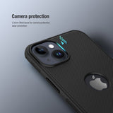 Nillkin iPhone 15 Skal Super Frosted Shield Pro Logo Hole Svart