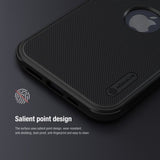 Nillkin iPhone 15 Skal Super Frosted Shield Pro Logo Hole Svart
