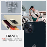 Spigen iPhone 15 Skal Thin Fit Mute Beige