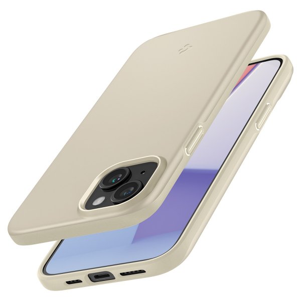 Spigen iPhone 15 Skal Thin Fit Mute Beige
