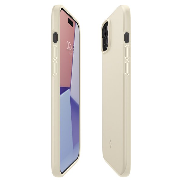 Spigen iPhone 15 Skal Thin Fit Mute Beige