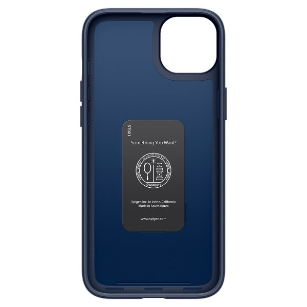 Spigen iPhone 15 Skal Thin Fit Navy Blue
