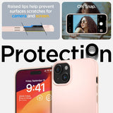 Spigen iPhone 15 Skal Thin Fit Pink Sand
