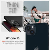 Spigen iPhone 15 Skal Thin Fit Svart