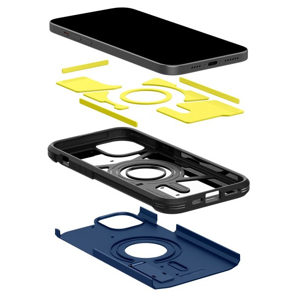 Spigen iPhone 15 Skal Tough Armor MagFit Navy Blue