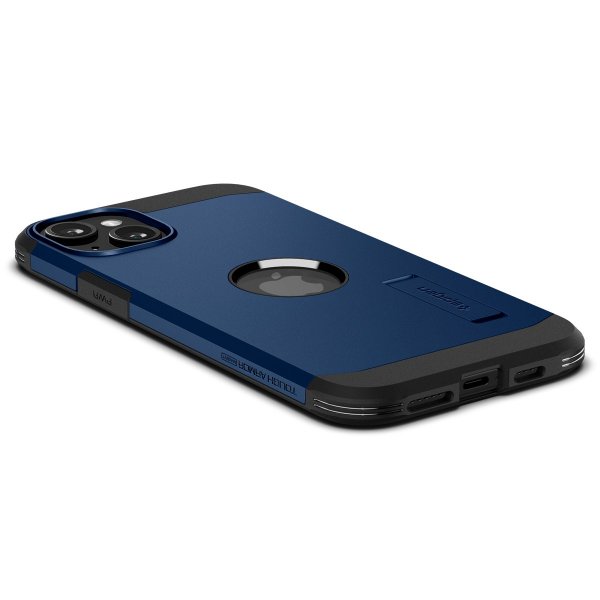 Spigen iPhone 15 Skal Tough Armor MagFit Navy Blue