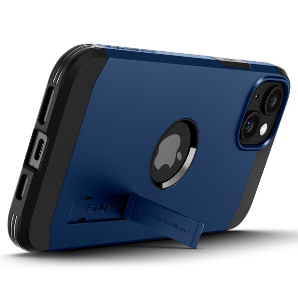 Spigen iPhone 15 Skal Tough Armor MagFit Navy Blue