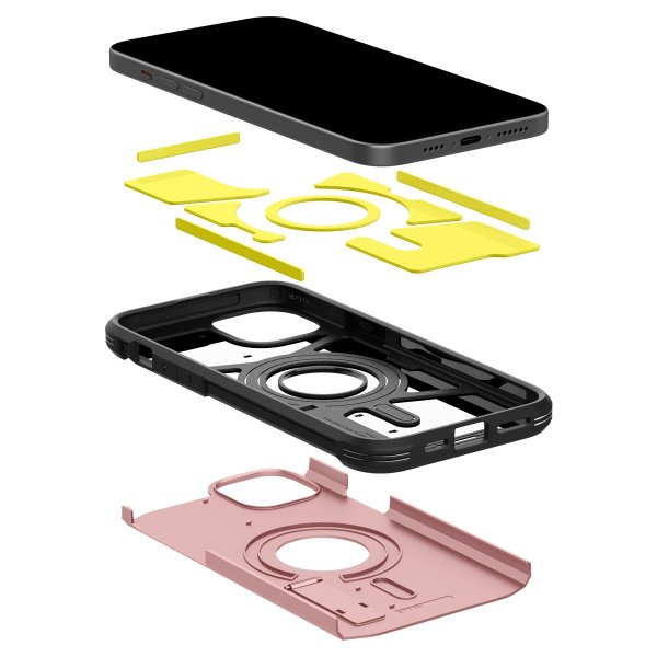 Spigen iPhone 15 Skal Tough Armor MagFit Rose Gold