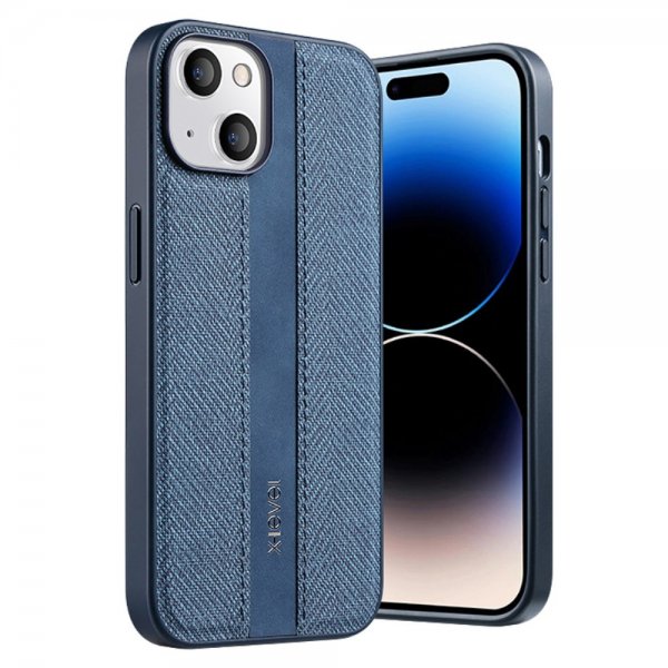 X-Level iPhone 15 Skal Tygtextur Blå