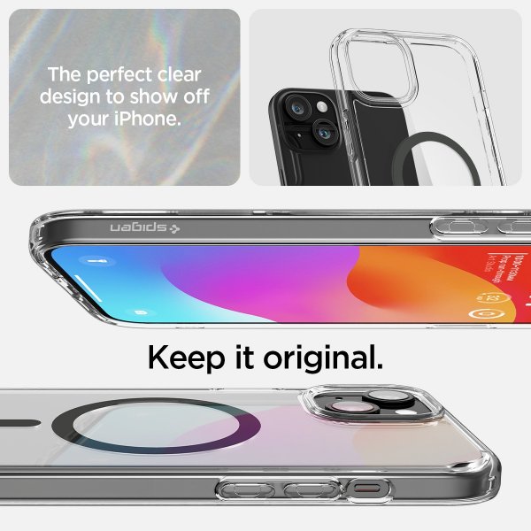 Spigen iPhone 15 Skal Ultra Hybrid MagFit Graphite