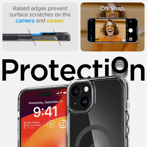 Spigen iPhone 15 Skal Ultra Hybrid MagFit Graphite