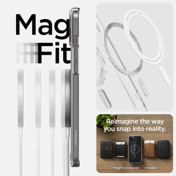 Spigen iPhone 15 Skal Ultra Hybrid MagFit Graphite