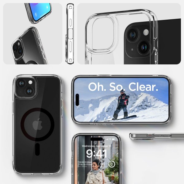 Spigen iPhone 15 Skal Ultra Hybrid MagFit Svart