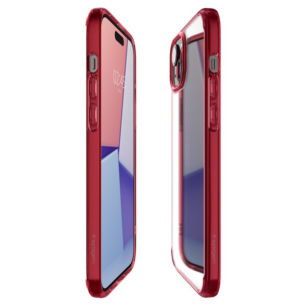 Spigen iPhone 15 Skal Ultra Hybrid Red Crystal