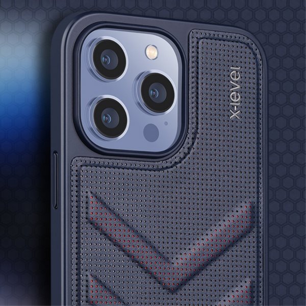 X-Level iPhone 15 Skal V-shape Blå