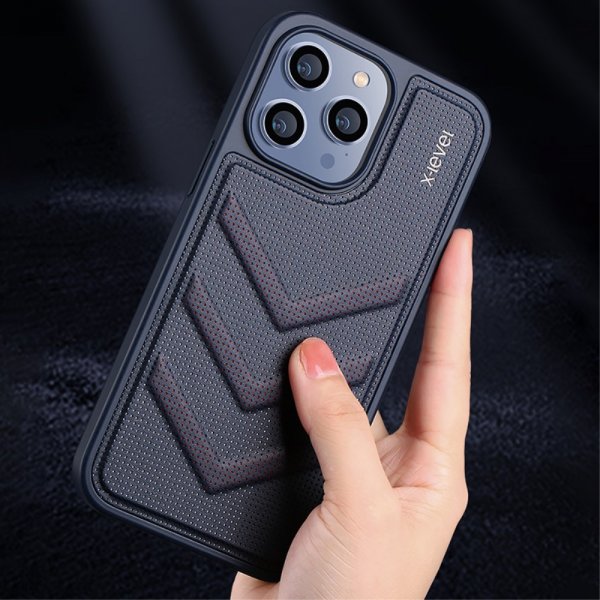 X-Level iPhone 15 Skal V-shape Svart