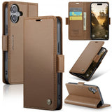 CaseMe iPhone 16 Fodral 023 Series Brun