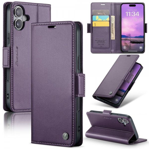 CaseMe iPhone 16 Fodral 023 Series Lila