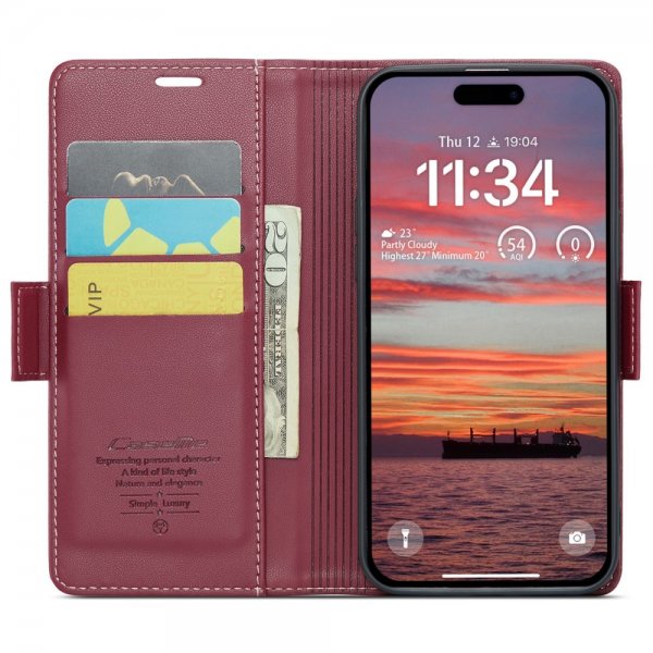 CaseMe iPhone 16 Fodral 023 Series Röd