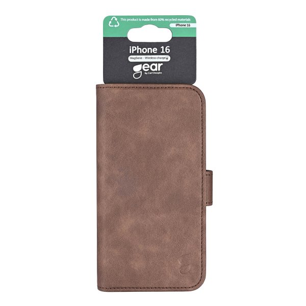 Gear iPhone 16 Fodral 3 Kortfack Brun