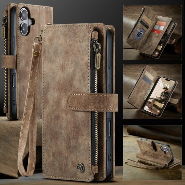 CaseMe iPhone 16 Fodral C30 Series Brun