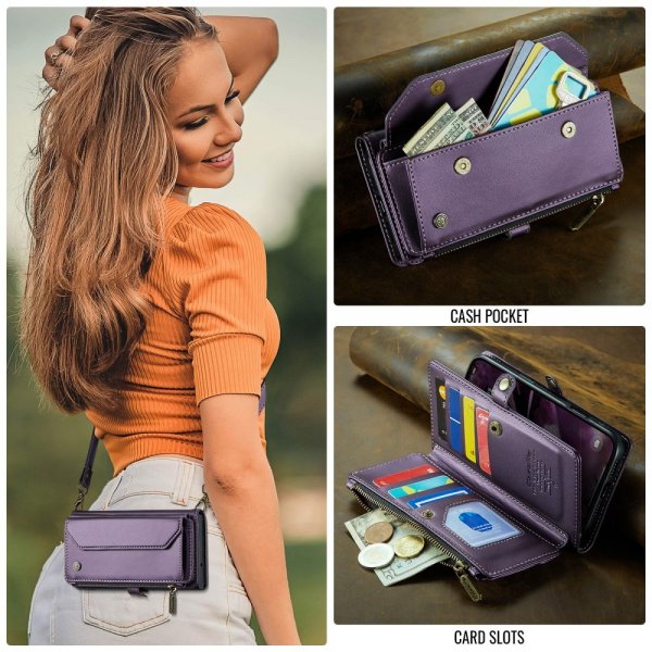 CaseMe iPhone 16 Fodral C36 Series Lila