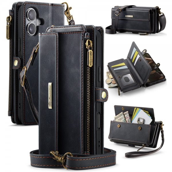 CaseMe iPhone 16 Fodral C39 Series Svart