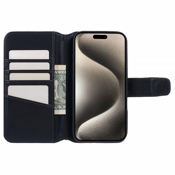 Nordic Covers iPhone 16 Fodral Essential Leather Raven Black