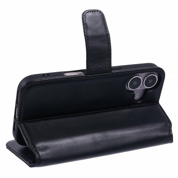 Nordic Covers iPhone 16 Fodral Essential Leather Raven Black