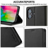 Lc.Imeeke iPhone 16 Fodral med Kortfack Stativfunktion Svart