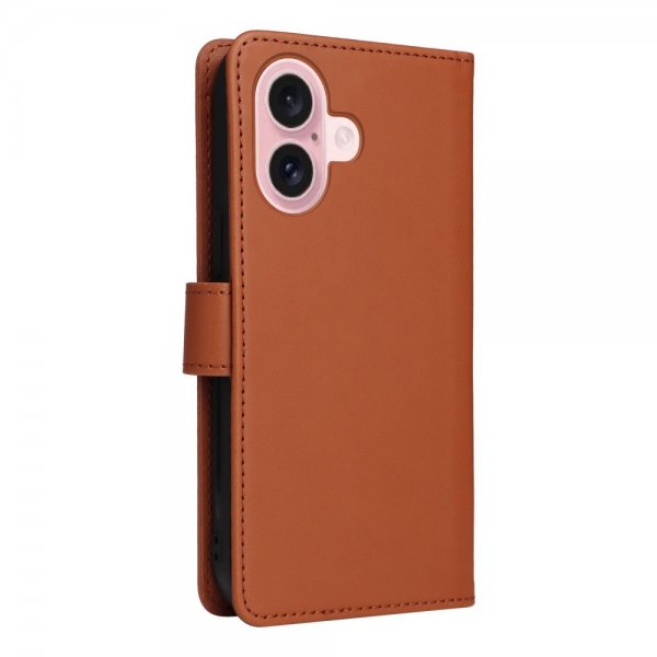 Betopnice iPhone 16 Fodral med Löstagbart Skal 005 Brun