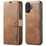 Dg.Ming iPhone 16 Fodral med Löstagbart Skal Brun