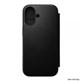 Nomad iPhone 16 Fodral Modern Leather Folio Svart