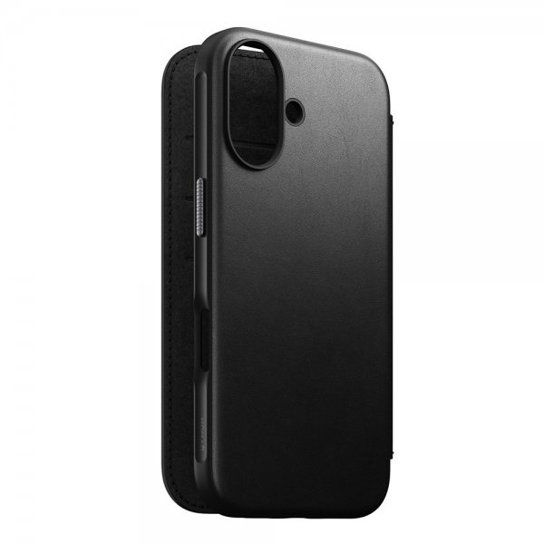 Nomad iPhone 16 Fodral Modern Leather Folio Svart