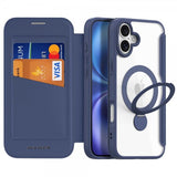 Dux Ducis iPhone 16 Fodral Skin X Pro Series Kickstand MagSafe Blå