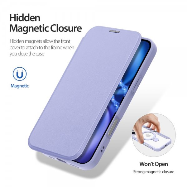 Dux Ducis iPhone 16 Fodral Skin X Pro Series Kickstand MagSafe Lila
